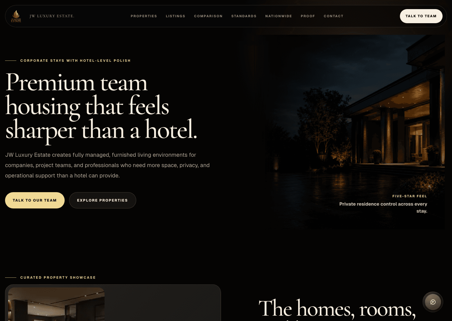 JW Luxury Estate website preview